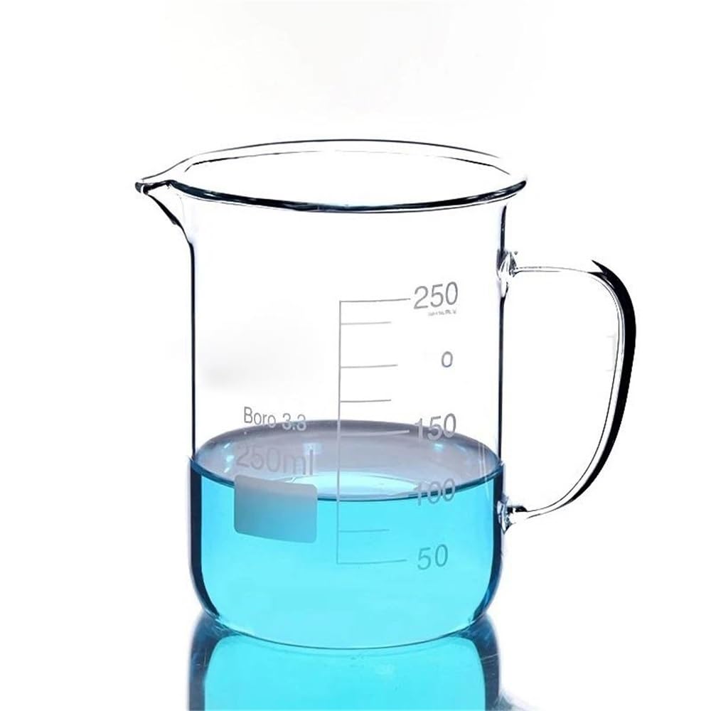 Vetreria da laboratorio Becher in vetro da 150 ml a 2000 ml 3.3 con manico Vetreria graduata da laboratorio(2000ml)