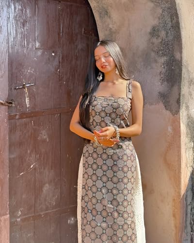 Image of Women's Sleeveless Ajrak Print Kurti, Pure Cotton Straight Fit Straight Cambric Jaipuri Printed Kurti