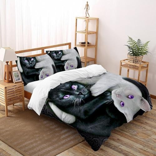 Housse de couette imprimé 3D animaux microglide super king pour lit d'adolescente - 2