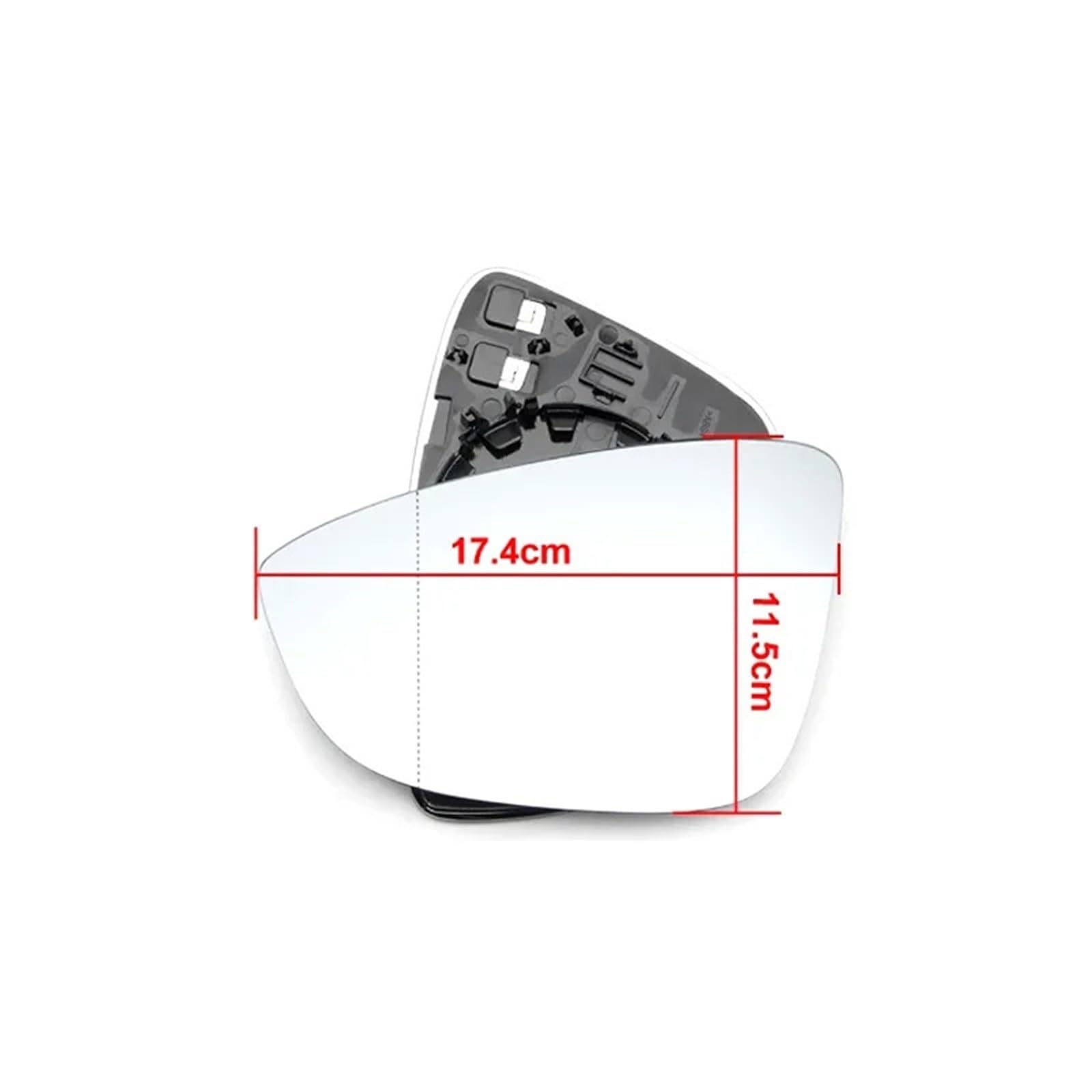 Adatto for V0lk//swa//gen Beetle 12-16 Lenti for specchietto retrovisore Lente in vetro riflettente laterale riscaldata(Heated right)