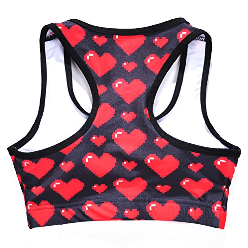 Image of Sister Amy Women's Aerobics Gym Dance Yoga Vest Printed Sports Bra Top Vest