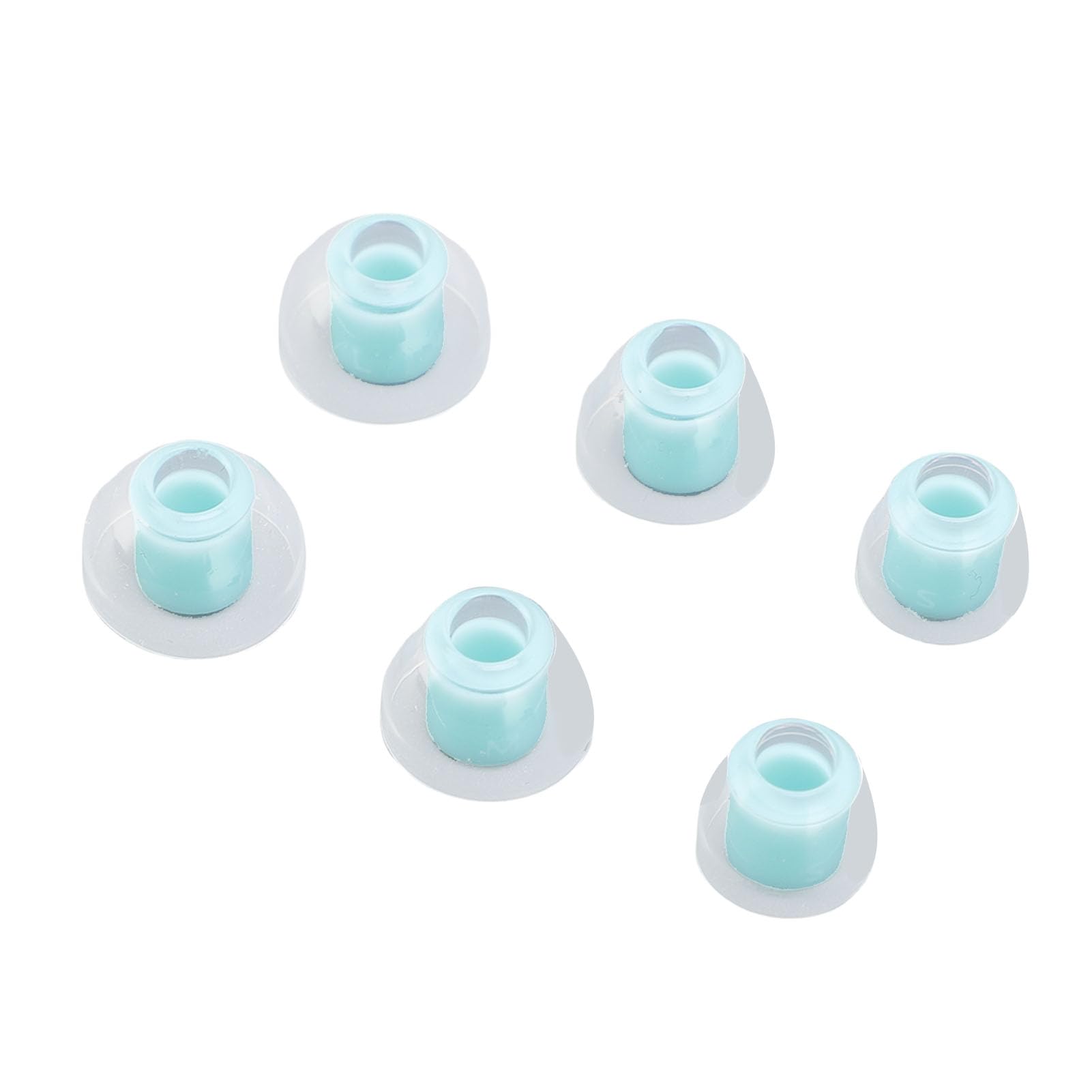 lyrlody Punte per Cuffie Intrauricolari Punta di Ricambio per Auricolari in Silicone 3 Paia S M L Foro Interno da 4 Mm Isolamento Acustico Vestibilità Ergonomica per BeatsX e Auricolari (Lago Blu)