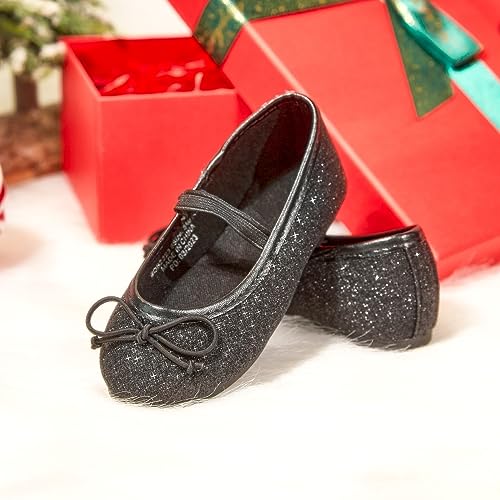 Toddler Flower Girl Dress Shoes - Little Girl Ballet Flats Elastic Straps Wedding Party3