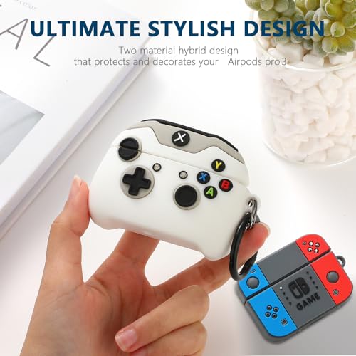 Image of [2Pack] Compatible Airpods Pro 3 Case(2025),Cute Gamepad Design Cases Soft Silicone Protective Cases for Apple AirPods Pro 3rd Generation Case,Airpod Pro 3 Cover with Keychain for Men /Boy