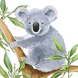 2 Packungen mit je 20 Stück Home Collection Servietten (2er Set / 40Stück) 3-lagig 33x33cm Koala Bär Tropical Koala Bear