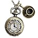 UMBRELLALABORATORY Steampunk Pocket Watch Necklace | Victorian Style, Silver Finish Handmade Kawaii Accessory
