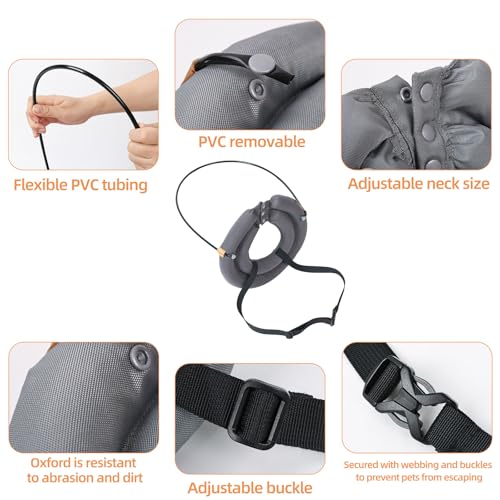 MeiAOBest Blind Dog Halo Guiding Device,Pet Anti-Collision Ring Protective Collar,Comfortable Lightweight Blind Dog Safe Accessories_XL - Image 4