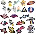 22 Pz Toppe Termoadesive, Woohome Solare Pianeti Patch Sistema Astronauta Patch Ferro Sulle Toppe Adesivi Appliques per Abbigliamento, Zaino, Tappi