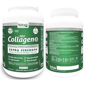 825gm (29oz) Hydrolyzed Bovine Collagen Peptides Protein featuring 10,000 mg of Peptan, Better Absorption, Grass Fed, Extra Strength. For Skin, Nails, Bones and Joints, Non GMO, Unflavoured
