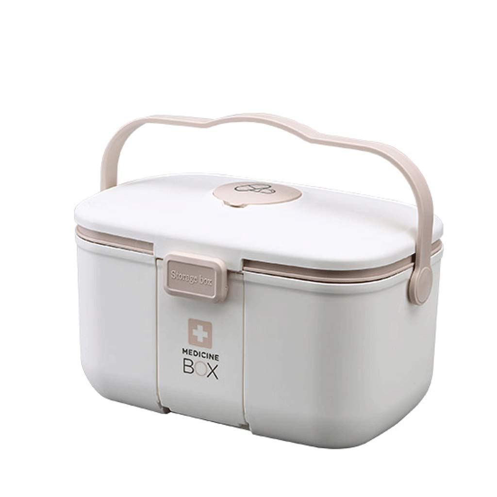Caja de medicina portátil con doble capa XMING, almacenamiento de gran capacidad para el hogar
