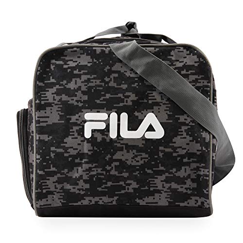 Fila Source Sm Travel Gym Sport Duffel Bag, Black Digi Camo, One Size