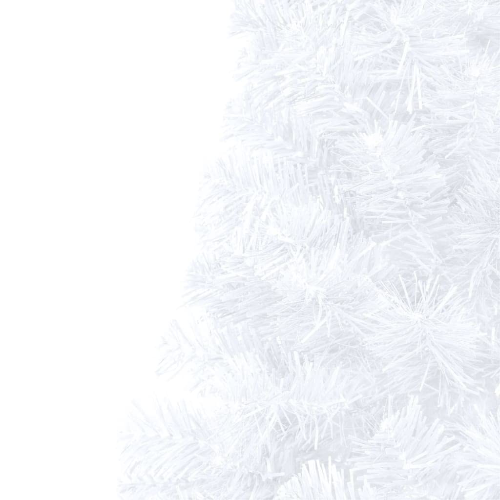 vidaXL Sztuczna choinka, ze stojakiem, połówka, biała, 240 cm, PVC