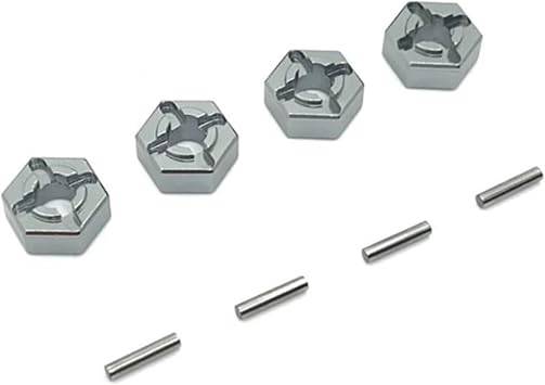 RC Spare Part for SCY 16104 16106 16101 16102 16103 16201 for JJRC C8805 Q130A Q130B 12mm Metal Wheel Hex Hub Adapter 1/16 RC Car Upgrade Parts AccessoriesGray