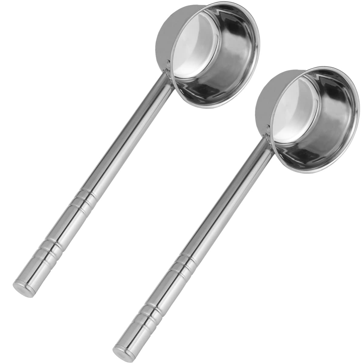 2 Stück Edelstahl-Wasserschöpflöffel mit langem Griff, Wasserlöffel, Suppenkelle, Wasserschaufel for Küche, Badezimmer, Garten/1292