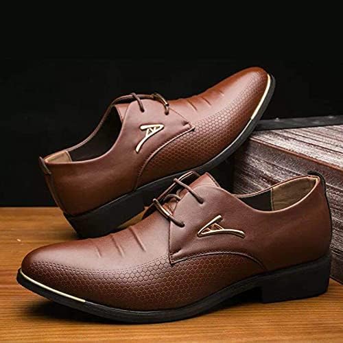 Men's Oxford Soft Shoes for Men,Comfortable Artificial PU Walking Shoes Business Casual Men's Dress Shoes Leather Fashion Dress Sneakers Business Casual Derby Shoe2