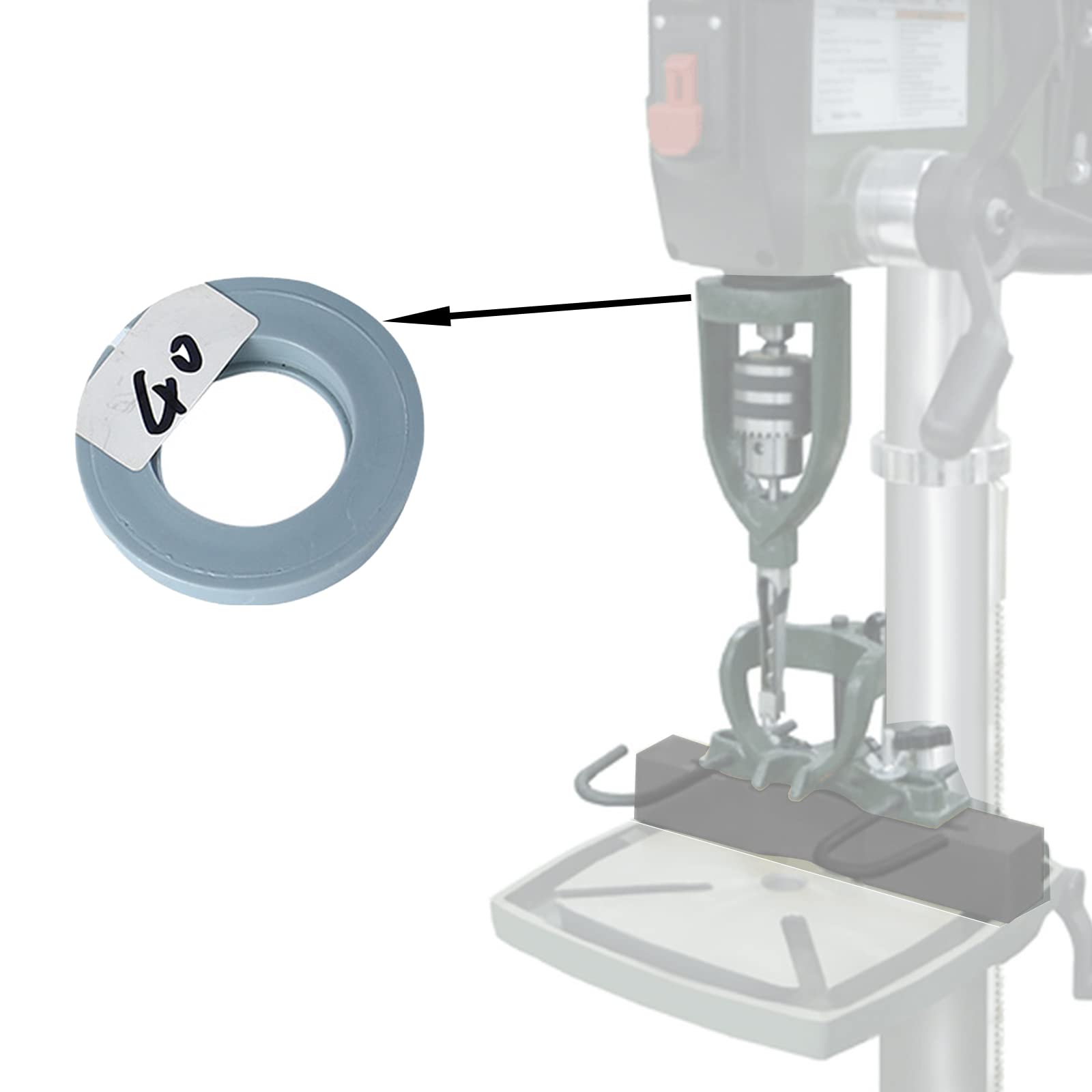 Buy 40mm Diameter Quill for Bench Drill Locator, Square Hole Chisel