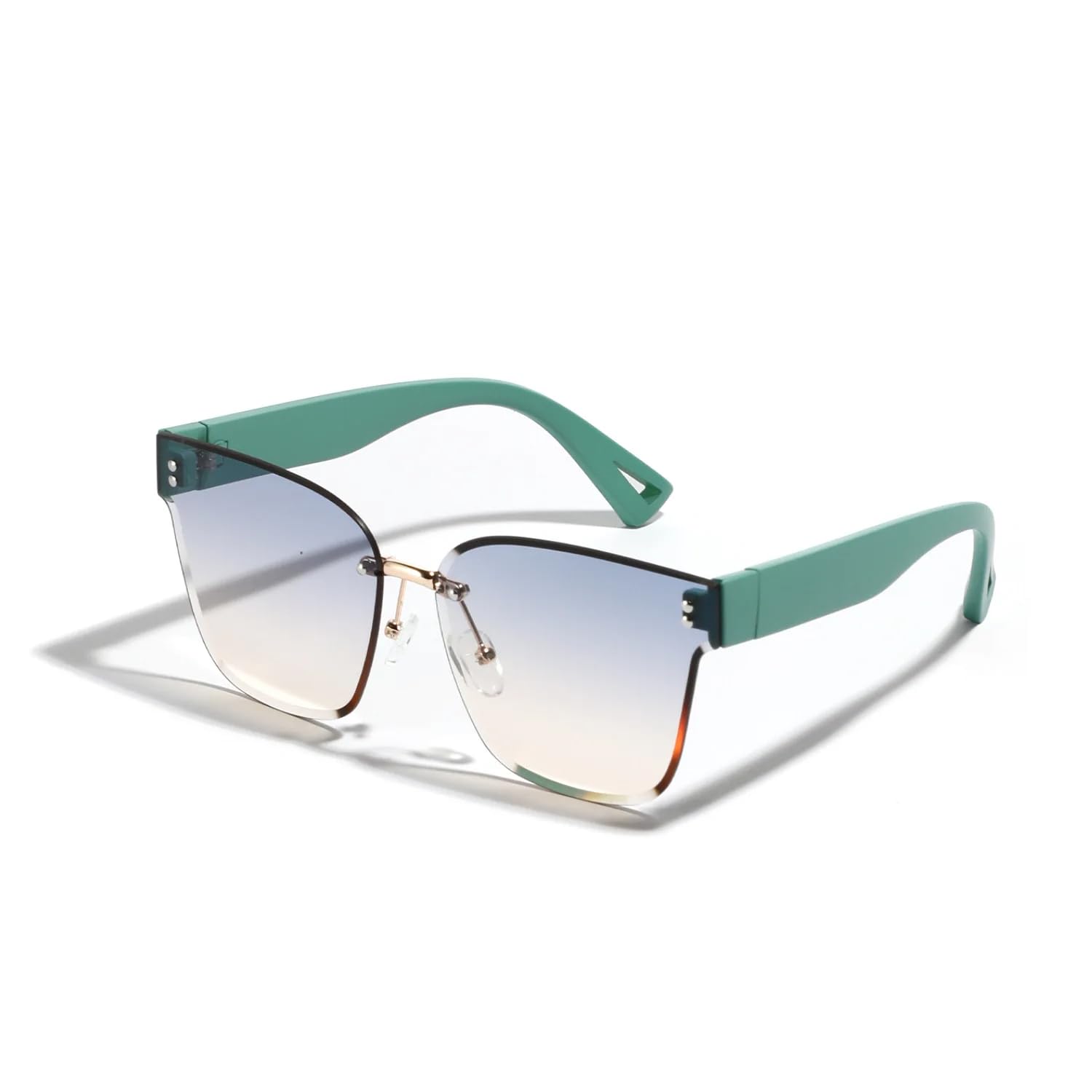 vfdhn Retro Fashion Punk Rimless Sunglasses Women Men Classic Vintage Oversize Uv400 Outdoor Shades-picture-27