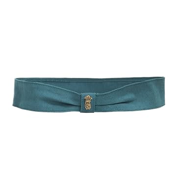 Fashion Interchangeable Cotton Hat Band with Bow and Charm Turquoise Medium