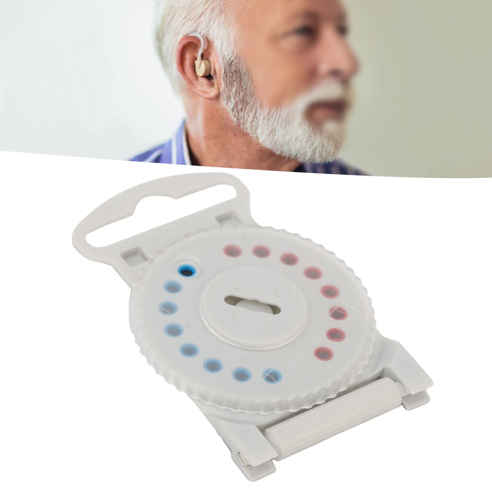 Filtro di protezione del cerume per apparecchi acustici, 16 pezzi HF3 3mm impermeabile rosso blu Filtri di cerume per amplificatori acustici, facile da installare Filtri di sostitu