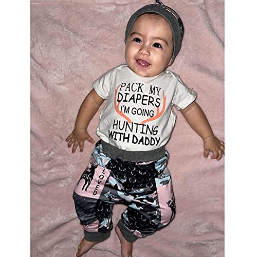 BIRTHDAY SHARK Newborn Girls Outfit Baby Girl Coming Home Outfit Hunting Clothes for Girls2