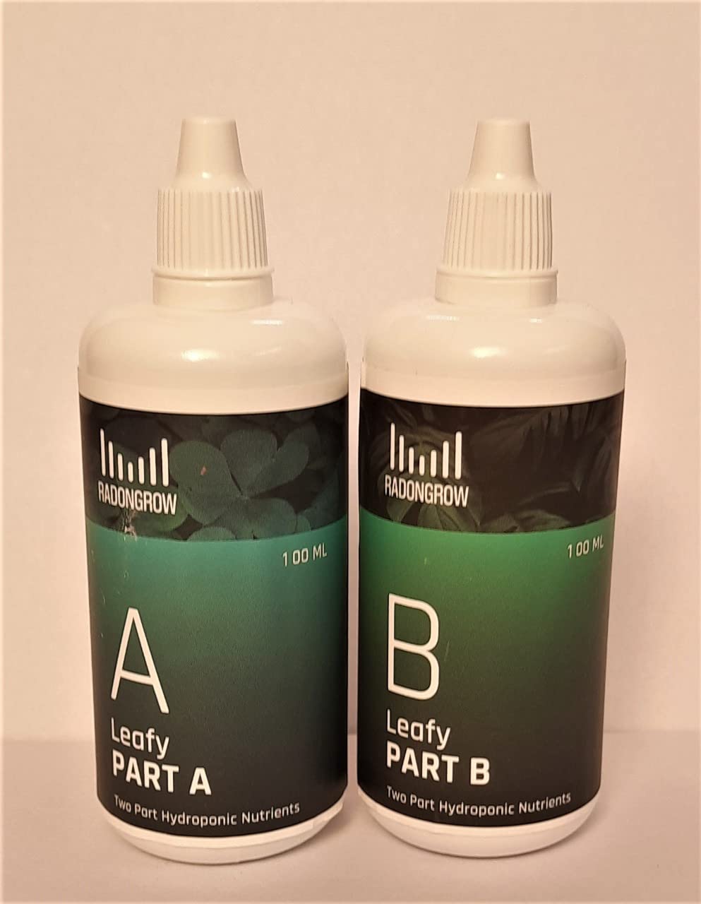 Radongrow Hydroponic nutrient for Leafy Greens Leafy AB200ML (Liquide Form 100 Ml X 2)