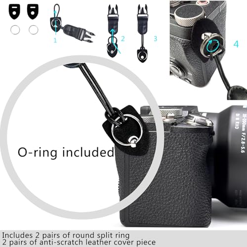 Kameragurt Schmal,Kamera Tragegurt,Gurt für kompaktkamera,kamera Band Schnellverschluss,Camera Strap Thin Short,tragegurt fernglas,Schwarz,99CM