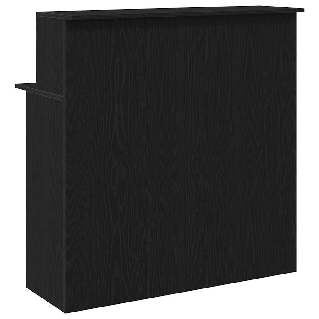 Hommdiy Empfangstheke Schwarz 100x50x103,5 cm Empfangstresen Kassentheke für Büro Holzwerkstoff