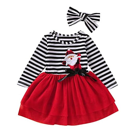 Vestido de verano para niñas y bebés, ropa de Santa, vestido a rayas, ropa de juego de princesa, trajes rojo-santa 110 3-4 años