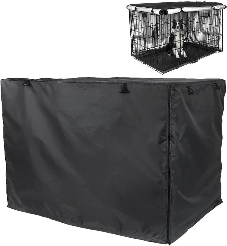 Robuste Abdeckung für Hundekäfige, winddicht, wasserdicht, für Käfige, 61 cm / 76 cm / 91,4 cm / 106,7 cm / 121,9 cm, Katzen- und Hundekäfigschutz (L x B x H): 107 x 69 x 75 cm
