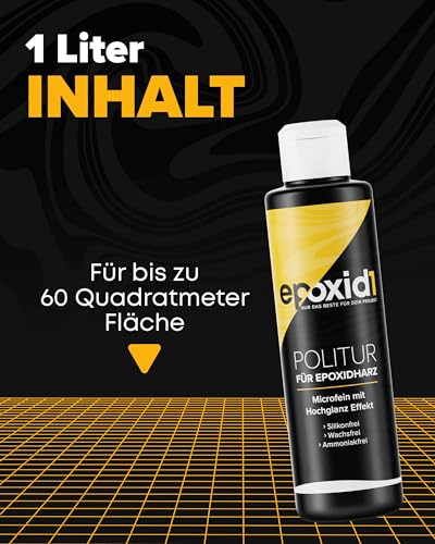 epoxid1® Polierpaste Epoxidharz | 250ml | Hochglanz-Finish | Microperl-Technologie | Politur für Epoxidharz, Resin & Kunststoff