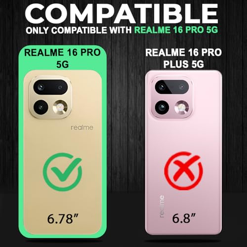 Image of AESTMO Clear Back Cover for Realme 16 Pro | 360 Protection | Transparent Back Cover for Realme 16 Pro (PC + TPU, Compatible with MagSafe Accessories, Transparent Bumper)