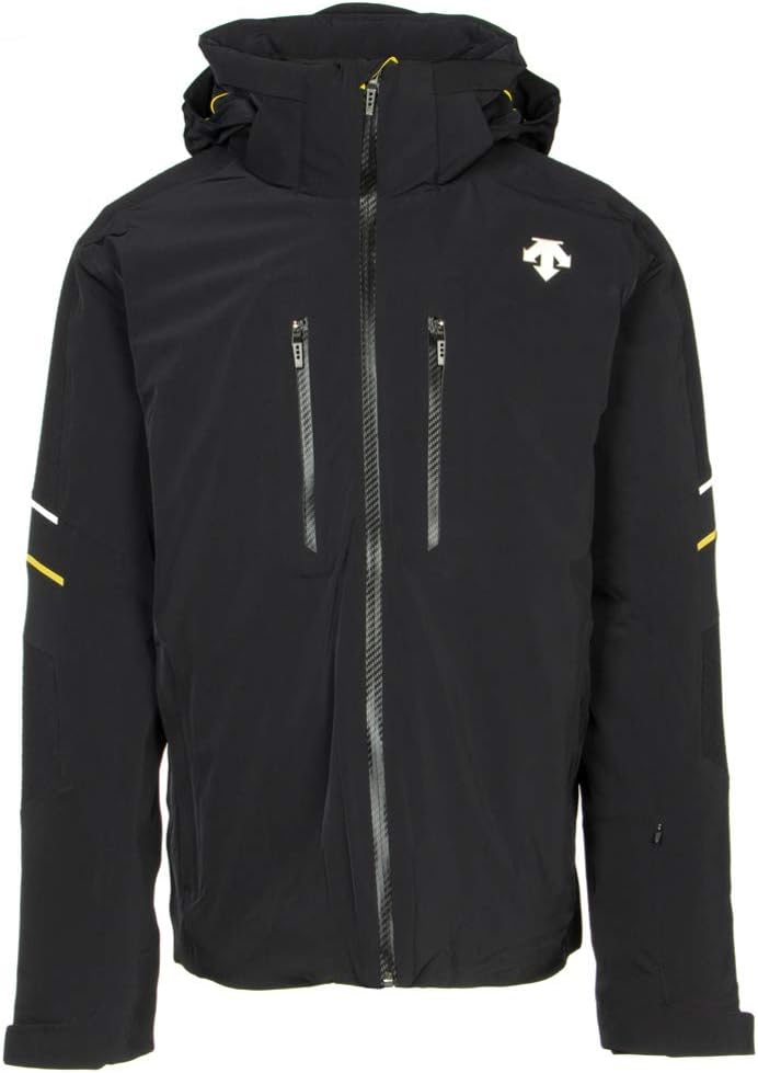 DESCENTE Jurgen Mens Insulated Ski Jacket - Large/Black-Yellow-Superwhite