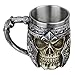 Mug Creative Coupe du Crâne 3D Tasse de Café en Résine Boire Tasse de Thé Chope Mug pour Maison/Bureau/Partie/Halloween Tasse à Café en Acier Inoxydable Résine de voyage Thé Vin Chopes à Bière