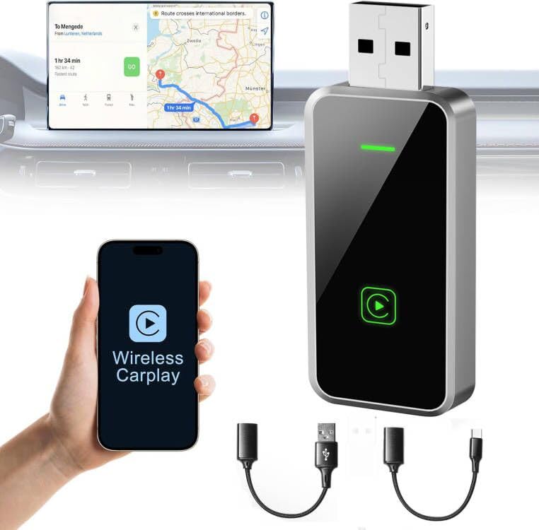 Adaptateur Sans Fil Android Auto, 5GHZ Adaptateur Wireless Android Auto,Connexion Automatique