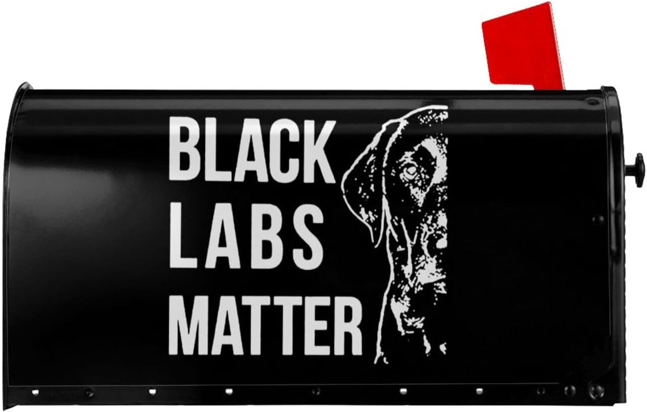 Labrador Black Labs Matter Magnetic Mailbox Cover Home Decor Mailbox Cover 21x18 in