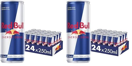 Red Bull Energy Drink, 250 ml (24 Lattine) (Confezione da 2)