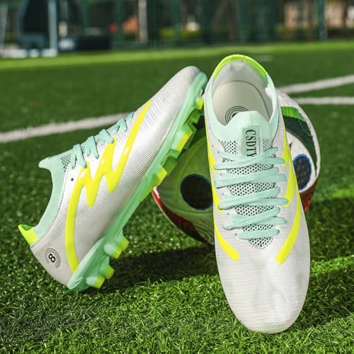 Image of Unisex FG Cleats Training Athletic Non-Slip Long Studs High-Top Football Soccer Shoes for Youth