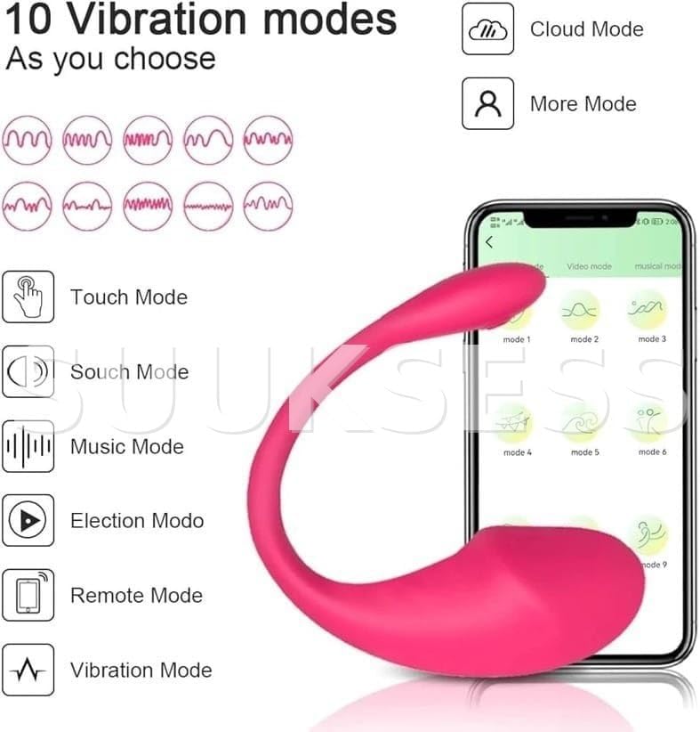 Image of Wireless Personal Care massager Device, Rechargeable, Multi-Mode, Soft Silicone Finish, Compact and Portable App Controlled C Type Cordless for Couples | Medical Grade Material | USB Charging | Waterproof | Portable & Light Weight