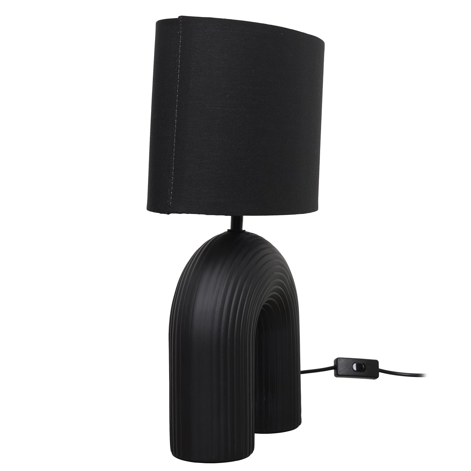 HOME DECO FACTORY Lampe Céramique Design Moderne Variateur d'Intensité Noir