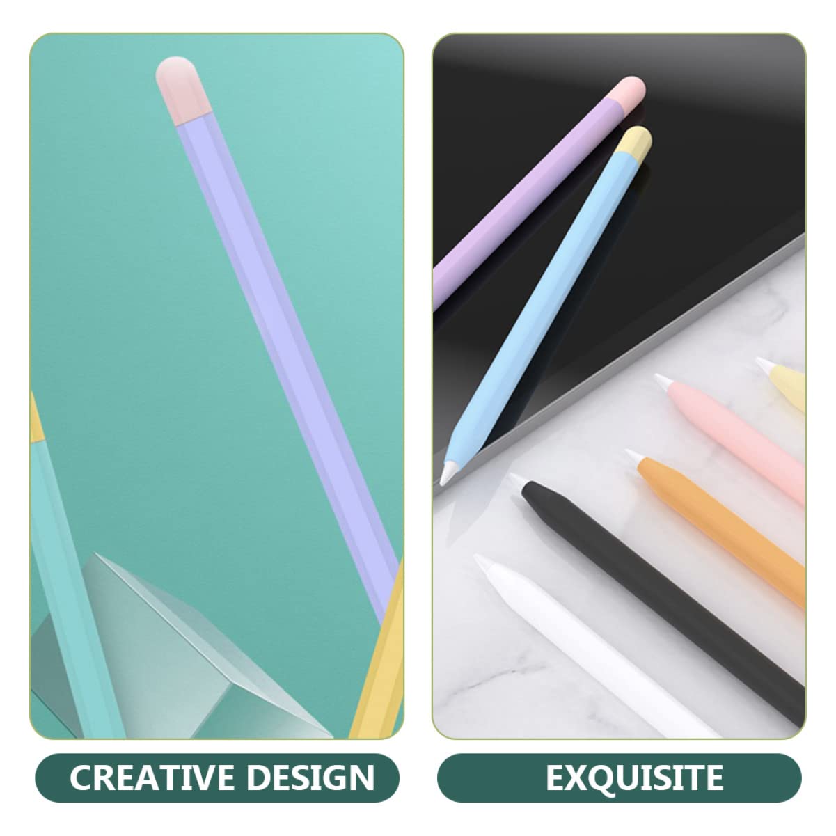 Tablet Protector Case Sleeve Pen Sleeve Silicone Skin Cover Stylus Pen Cover Silicone Stylus Pen Sleeve Stylus Pen Tip Cover Sleeve Compatible for Ipencil Case Ipencil Pen