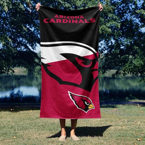 Image of Northwest NFL Arizona Cardinals Microfiber Beach Towel, 30 x 60 Inches - Quick Dry, Sand Resistant, Lightweight, Highly Absorbent, Incisor Design