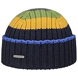 Stetson Velcano Strickmütze mit Kaschmir Umschlagmütze Wollmütze Beanie Damen/Herren - Made in Italy Umschlag, Umschlag Herbst-Winter - One Size bunt
