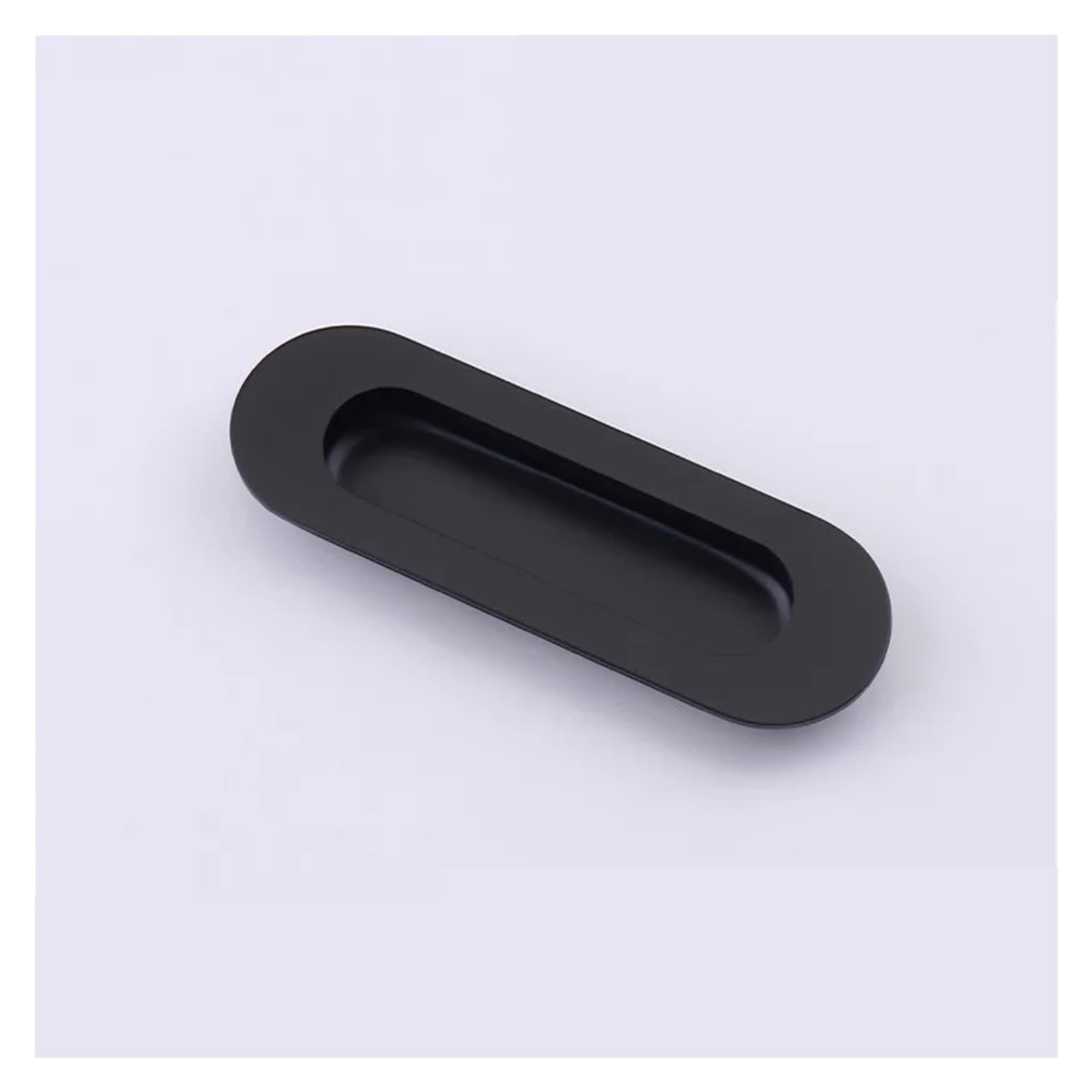 Mohuied Black A 120Mm Recessed Handle Oval-Shaped Concealed Recessed Handle For Furniture Kitchen Cabinet Drawer Knobs Cupboard Invisible Sliding(Black A 120Mm)