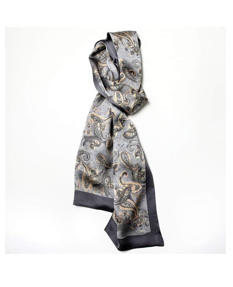 Foulard en Soie Vintage pour Homme, 100% Pure, Motif Classique, Double Couche, imprimé Gentleman