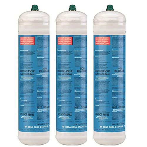 KEMPER - Bouteille oxygène 110 bar Pack x 3 Connexion M10 Soudure bi-gaz Jetable 110 litres