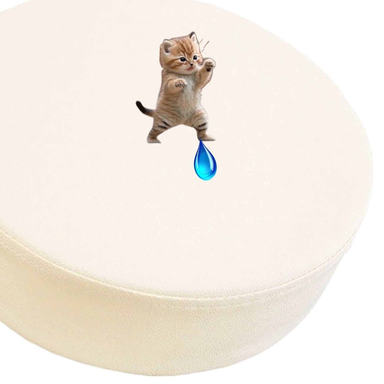 Uyeoco Color 11 Waterproof Memory Foam Round Seat Cushion 3/5/8Cm Thick,25/30/35/40/45/50Cm Round Stool Cushion, Circle Chair Pad With Removable Cover For Dining Kitchen Bar Chairs(,50X50x8cm)