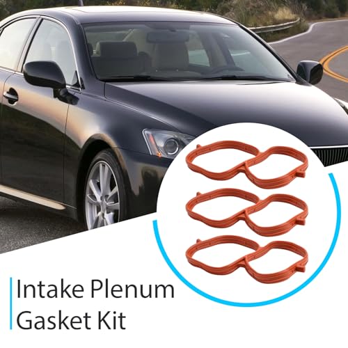 Image of Intake Plenum Gasket Kit Replace 037-4886 0374848 Compatible with Lexus ES350 RX350 RX450H Toyota Avalon Camry Highlander RAV4 Sienna Venza