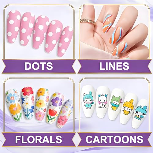 Image of 12 Colors Nails Polish Pens Set,Upgraded 3D Nails Design Drawing Pens for Gel Nails,DIY Nails Drawing Liner Pen,Nails Decoration for Girls(B-2 Set)