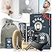 Kit de Soins de Barbe, Brosse en Soies Poils de Sanglier Naturel, Peigne, Huile à barbe, Baume Cire Pommade, Chiffon de rasage,Ciseaux de Barbier-Pour Coiffer