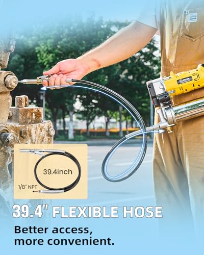 Image of Saker Grease Gun Accessory Kit,12000 PSI Quick-Release Coupler Set